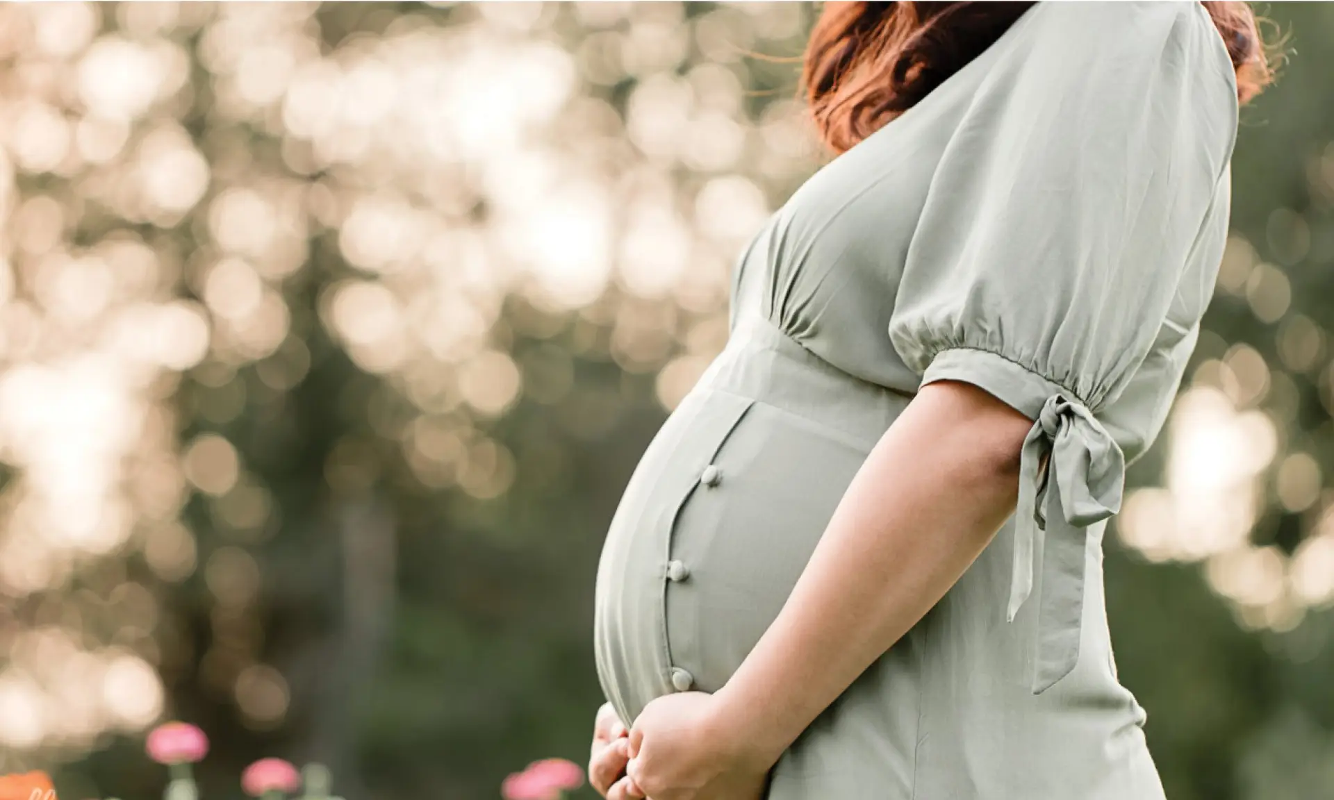 Maternity shoot with golden hour backlight